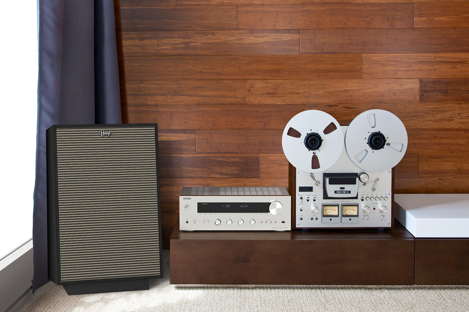 Onkyo TX 8470 MJJ with Heresy IV in Classy Listening Room 2000x1333