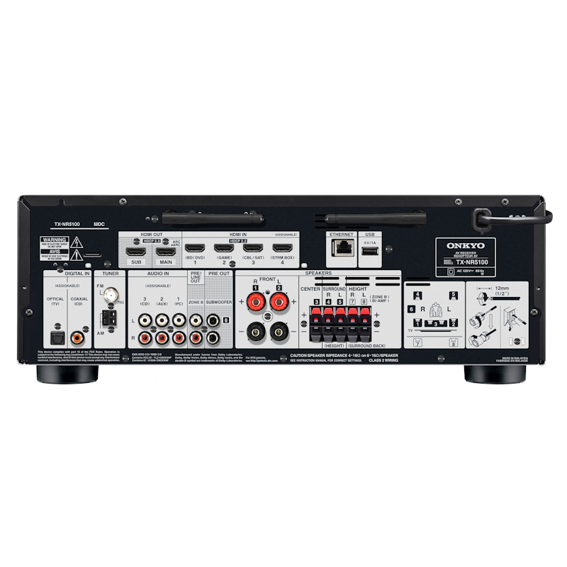 Onkyo TX-NR5100 Rear Panel - US