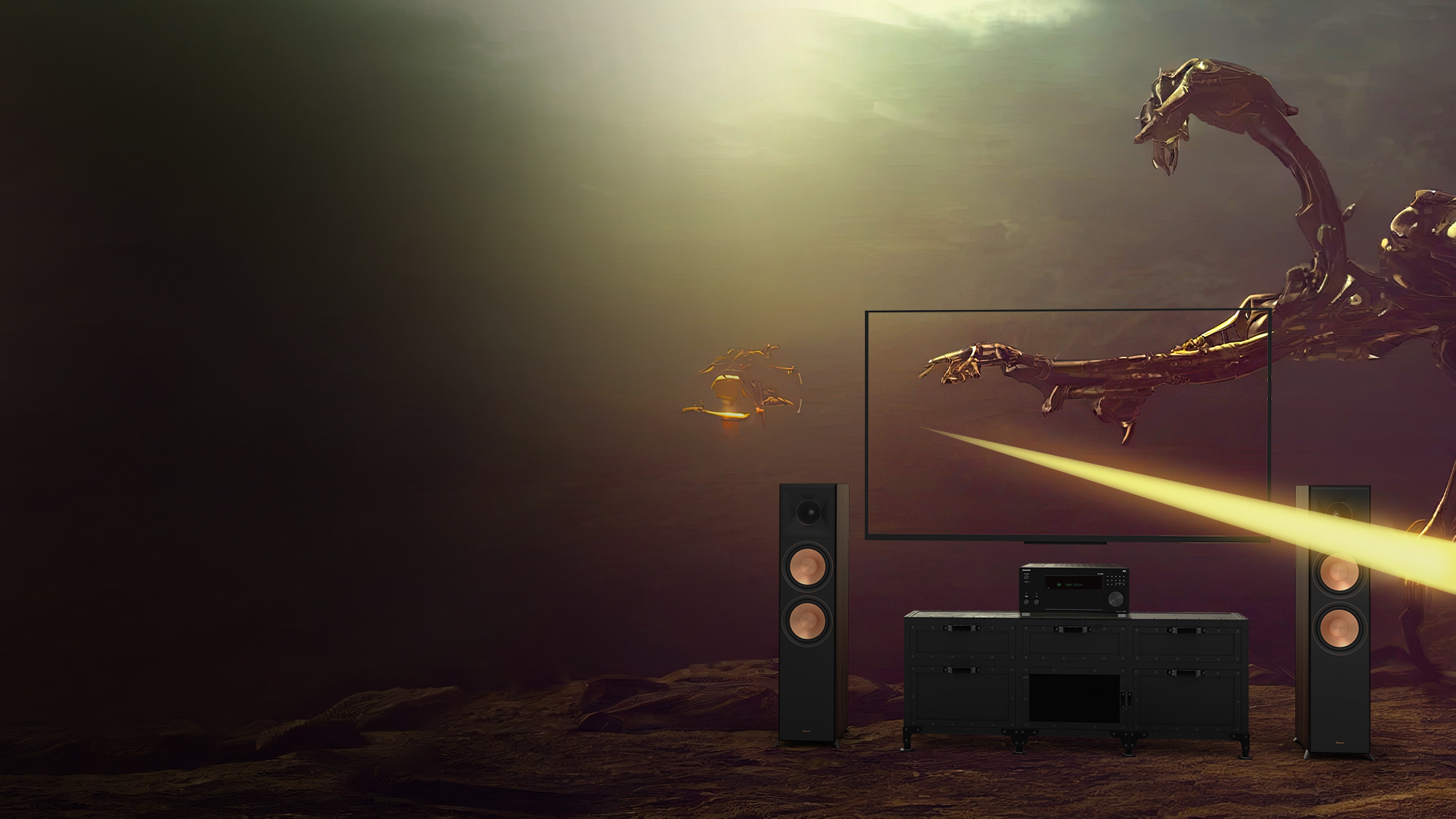 TV and Onkyo TX RZ50 and Klipsch System in Immersive Movie Dirac 2000x1333